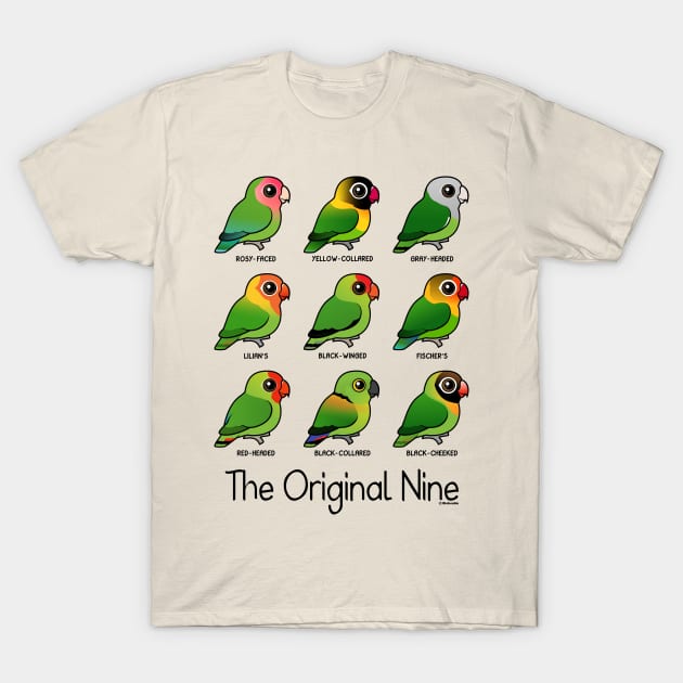 The Original Nine Lovebirds T-Shirt by birdorable